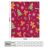 Buysing Customerized Personalized Blanket Custom Valentine's Day Gift for Mom Dad Girlfriend Boyfriend Wife Husband-Christmas Red